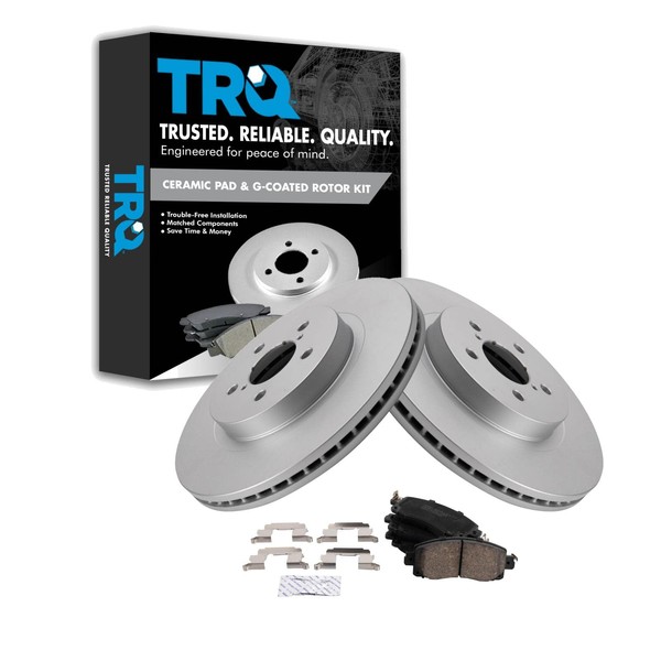 TRQ Front Brake Pad & Rotor Kit Brake Pads Brake