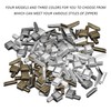 48 Pcs Zip Repair Kit, Metal Replacement Zip，Zip Latch Head