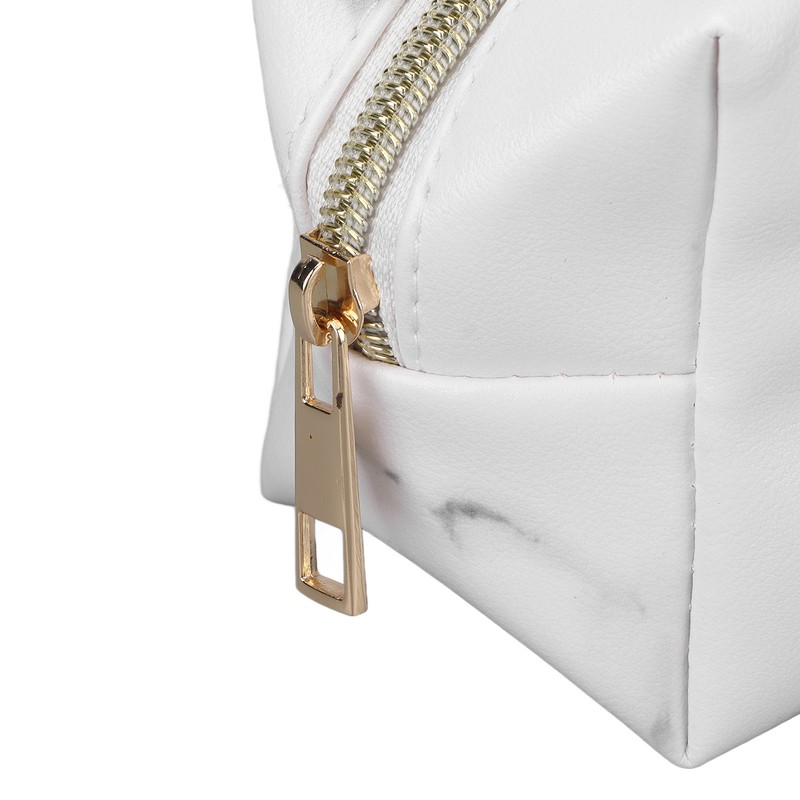 3Pcs Women Cosmetic Bag Marble Print Makeup Case Storage Handbag