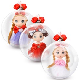 4" Mini Dolls Set of 3, Small Dolls for Girls Beautifully Nestled in Capsules, AdorableForest & Twelfth Little Dolls for 3+ Year Old Girls in Pretty Dresses & Bows, Interactive Baby Dolls Gifts