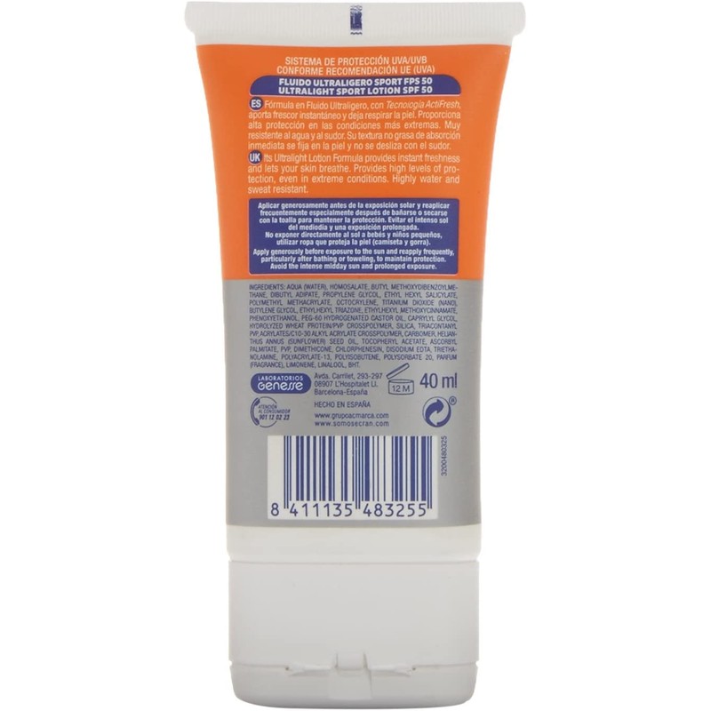 Sun Lemonoil Sport Fluido Ultraligero SPF50 40 ml