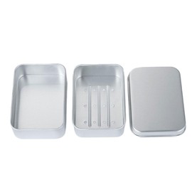 Practical Soap Box with Lid Aluminum Travel Soap Storage Case Soap Dissolving and Travel