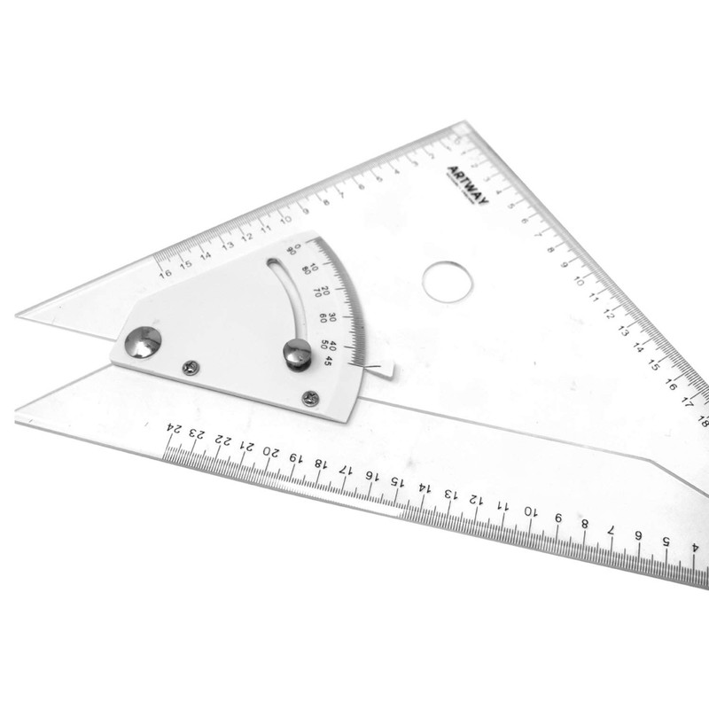 Artway Adjustable Set Square - 30cm - Acrylic