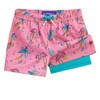 maamgic Boys Swim Trunks with Compression Liner Seersucker Swim Shorts
