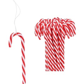 HERZWILD 32pcs Christmas Tree Candy Cane Hanging Ornaments Christmas Tree Pendant for Christmas Decorations (12cmguaizhang32pcs)