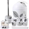 8 Piece Grey Bathroom Sets with Toothbrush Holder,Toothbrush Cup,Lotion Soap
