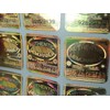 100 Memorabilia Specific Tamper-Evident Gold Hologram Security Labels with Unique