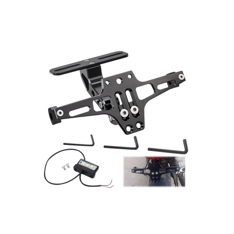 Motorcycle Number Plate Holder, Adjustable Number Plate Holder, Universal CNC