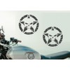 Pack of 2 US Star Stickers Retro Skull Star Stickers