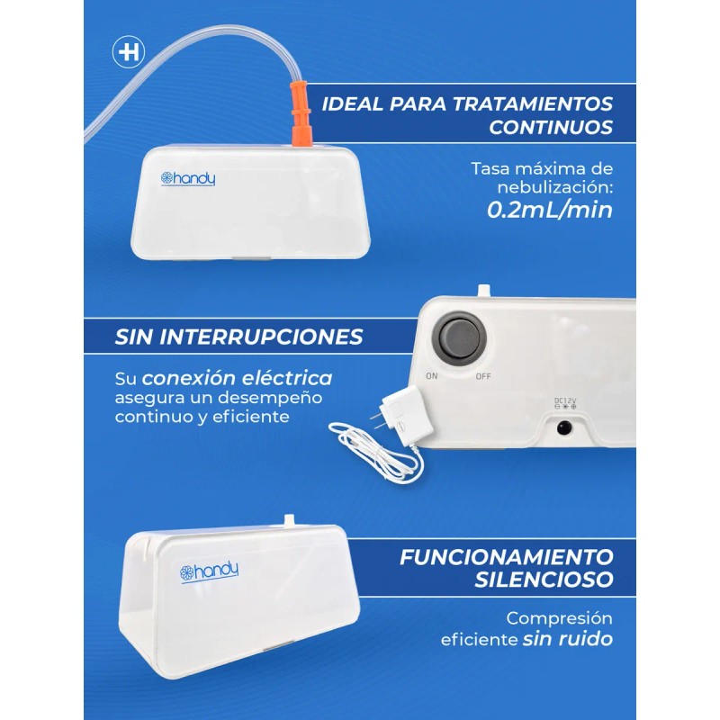 Nebulizador De Pistón Con Accesorios 403d Handy Color Blanco