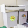 Set of 6 Waste Separation Stickers, Scratch- and Weatherproof, Finest