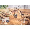 Lebensquelle Plus Hematite Drop Pendant, Drilled Tumbled Stone Pendant with