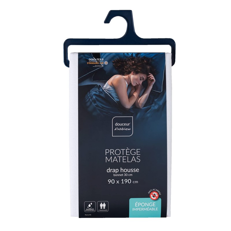 Douceur d'Intérieur Peva Ponny 30 Terry Towelling Mattress Protector 90