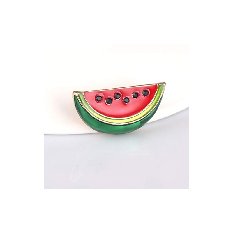 LLYANZ Broches de sandía, esmaltados, Frescos y Preciosos