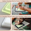 Pushglossy 4 Pcs Middle Version Leather Punch Pads Hole Punching