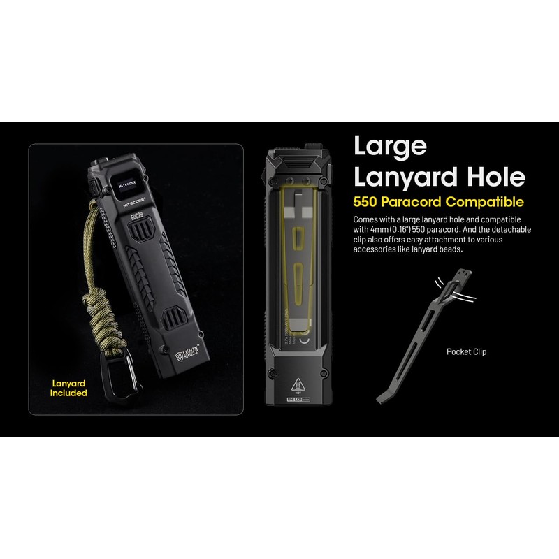 Nitecore EDC29-6500 Lumen Every Day Carry Rechargeable Flashlight with Eco-Sensa