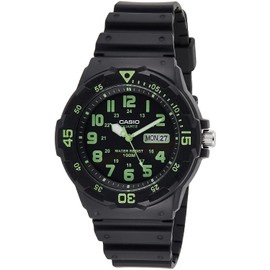 Casio Men's MRW200H-3BV Dive Style Neo-Display Sport Watch, Black