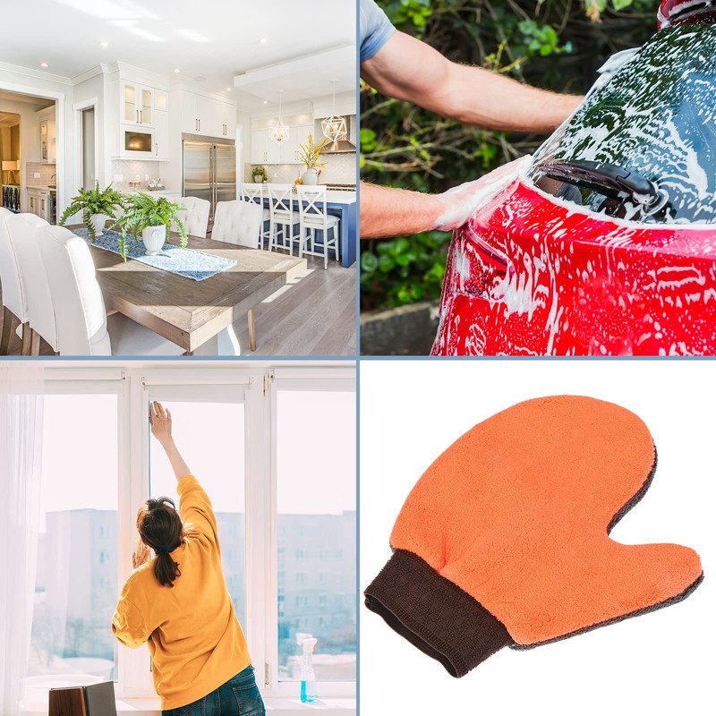 M METERXITY Cleaning Mitten - Microfiber Gloves Wash Dishes, Clothes