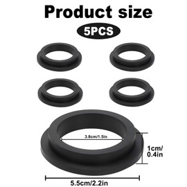 Pack of 5 Pool O-Rings Replacement Part for Intex, Pool Rubber Sealing Rings Washers Pool Accessories, Pool Rubber Sealing Rings Washers Round Seal Compatible with Intex Sand Filter Pump Motor 26323ca