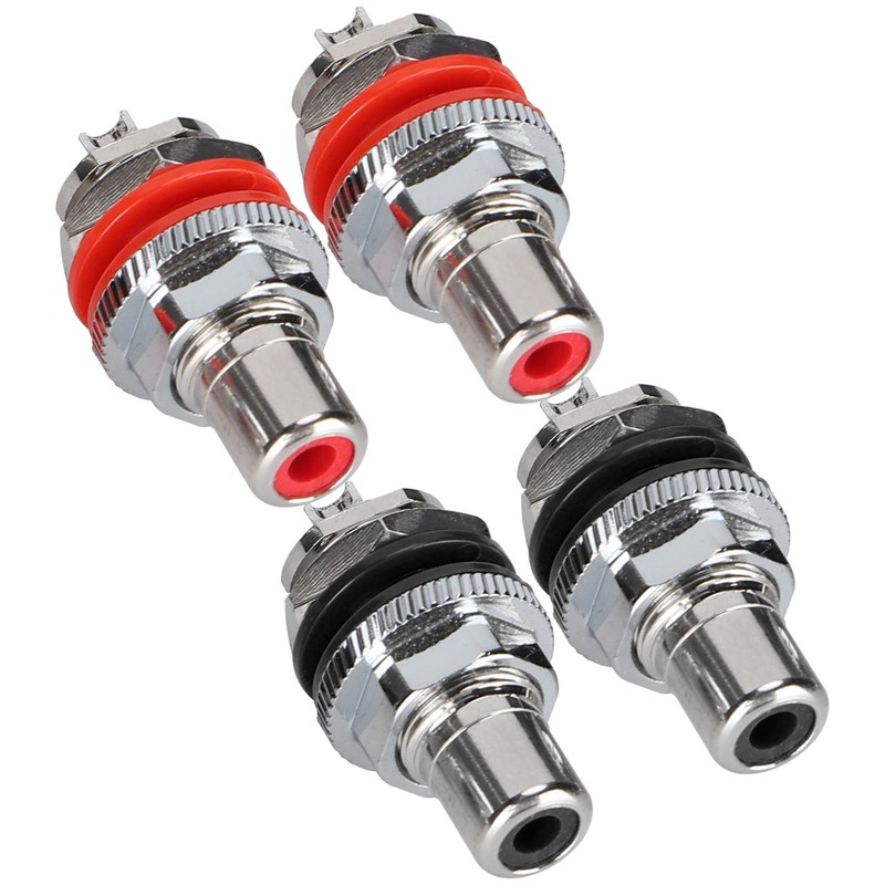 Monosaudio C401R 4Pcs RCA Socket Terminal Pure Copper Rhodium Plated