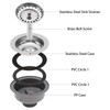Sink Collection 114mm Stainless Steel Kitchen Sink Basket Strainer Plug