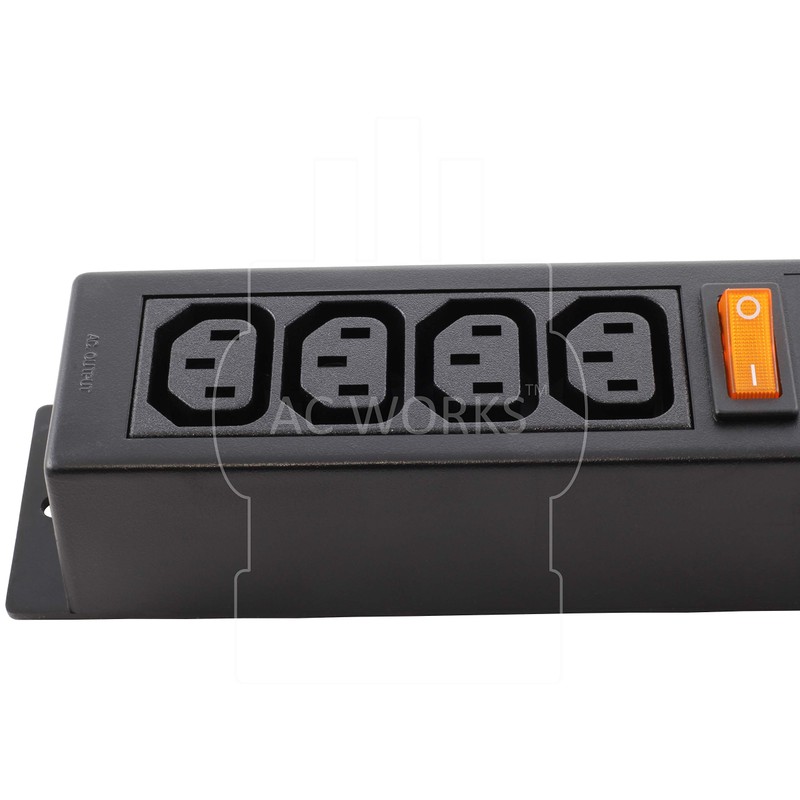 AC WORKS [WS-045-0-4] IEC IT/Server/PDU Power Strip 7-1/2 in. Housing