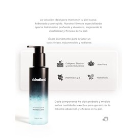Skindion Gel Hidratante Facial con Ácido Hialurónico y Colágeno | Conductor de Microcorriente