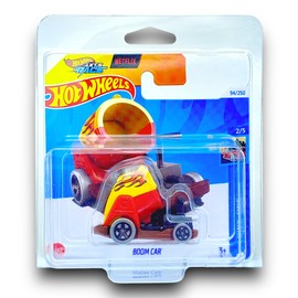 Hot Wheels Boom Car (Red, Yellow & Black) 2/5 HW Ride-Ons - 2024-94/250 (Short Card) - COMES IN A GENUINE KLAS CAR KEEPER PROTECTOR CASE - HTC38
