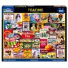 White Mountain Teatime Puzzle 1000 Piece Retro Collage Jigsaw Puzzle