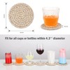 ABenkle 8 Pcs Drink Coasters with Holder, Cotton Woven Absorbent
