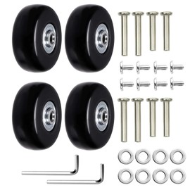 Ashuxxn 4 pieces Luggage Replacement Wheels Durable Rubber Mute Casters Repair Travel Suitcase Parts Wheels Suitcase Spare Wheels Luggage Suitcase Replacement Wheels Suitcase Accessories (40mm x 18mm)