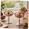 Reallnaive 4 Set Stainless Steel Ice Cream Cup with Forks