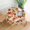 Fall Leaf Round Tablecloth 70 Inch Autumn Harvest Maple Leaves