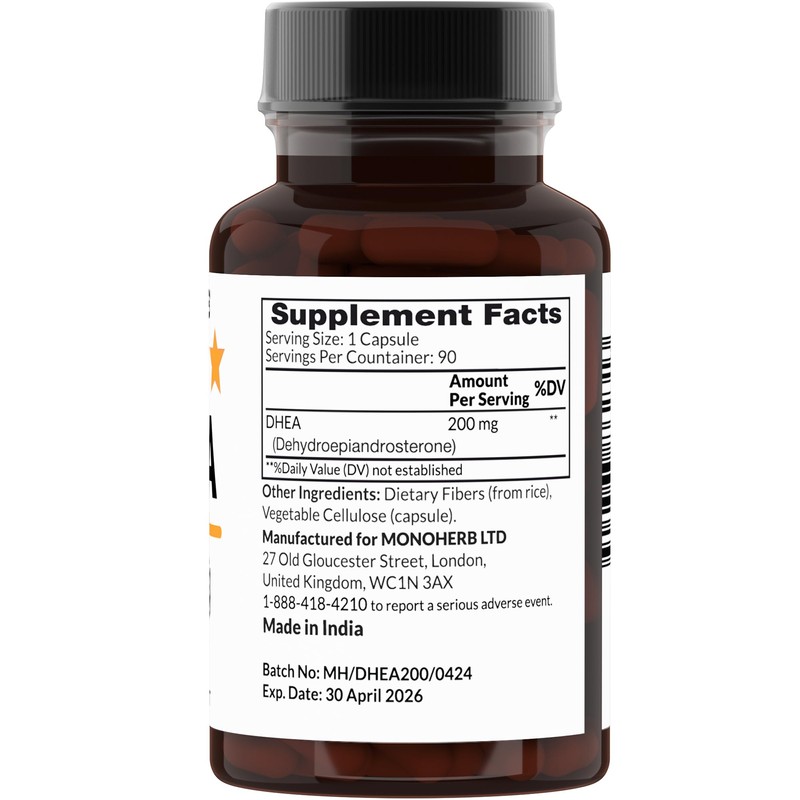 MONOHERB DHEA 200 mg - 90 Veg Capsules