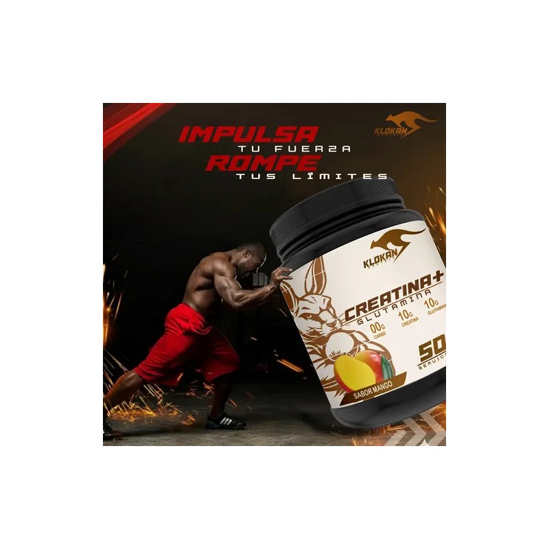 Creatina Glutamina 1 Kg Klokan 50servicios Varios Sabores