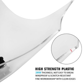 CHIFUN Windshield Windscreen Sport 9.5" High Airflow Wind Deflector Replacement for Eliminator 400 450 2023 2024/ Eliminator 500 2024(Clear)