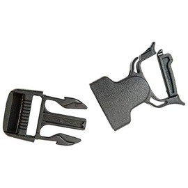 GEAR AID Snap Bar Buckle, Replace Broken or Missing Buckles on Gear Including Clothing, Backpacks and Dry Bags, Black, 1”