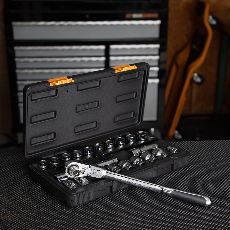 GEARWRENCH 23 Piece 3/8" Drive Pass-Thru™ 6 Point Standard SAE/Metric