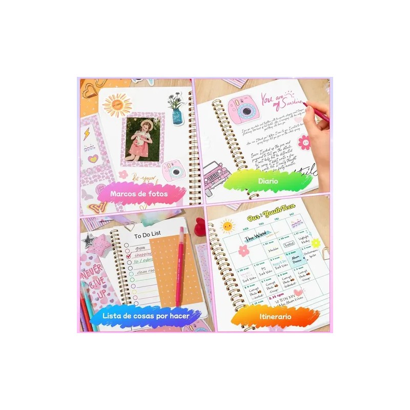 Kit De Diario Para Niñas Agendas Diy Juego De Albumes