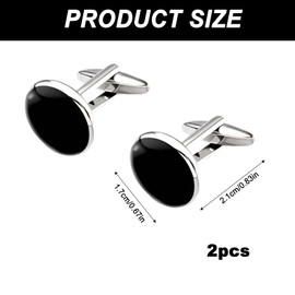 Mens Black Cufflinks For Men Cuff Links Mens Cufflinks, Best Gift for Men Suitable for Men Wedding, Banquet, Ceremony, Business, Tuxedo Studs Set