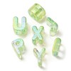 DanLingJewelry 90Pcs Random Light Green Acrylic Large Letter Beads UV