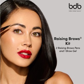 Billion Dollar Brows Raising Brows & Brow Gel Kit – 2 Raising Brows Pen (Taupe) and Brow Gel - Smudge-Proof & Water-Resistant, Creates Natural Looking Brows Effortlessly and Stays All Day