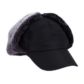 Women Men Ear Flaps Hat Aviator Winter Warm Trapper Hat Snow Ski Cycling Caps, Black1, XX-Large-3X-Large