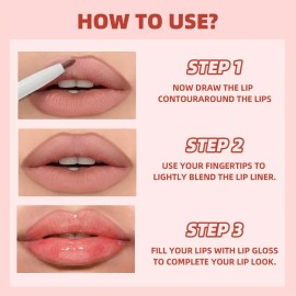 Lápiz Labial Delineador Labios 2 En 1 Mate Durader                                                                                                    