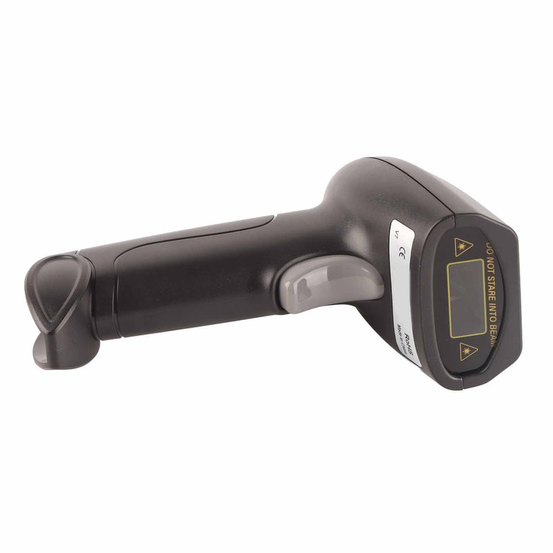 Wireless Barcode Scanner 2.4GHz OLED Display Voice Prompt 20000 Data
