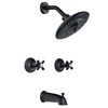 PHASAT 2 Handle Tub Shower Faucet,Bathtub Faucet Set with Tub