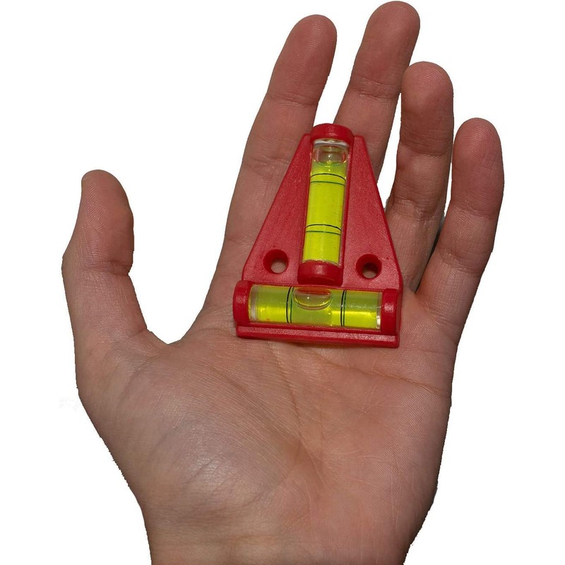 SoSupplies Mini Red Spirit Level 2 Way Mini Caravan Levelling