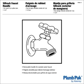 Plumb Pak PP806-11 Sillcock Faucet Handle, for Use with Round 12-Point Spline Stems, 1-3/4