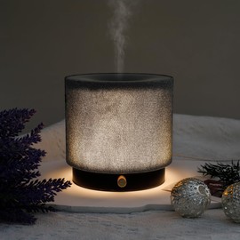 Elegante Difusor de Aroma de Tela - Difusor de Aceite Esencial Silencioso con Luz Nocturna Suave, Perfecto para Hogar, Oficina y Espacio de Yoga (M35-