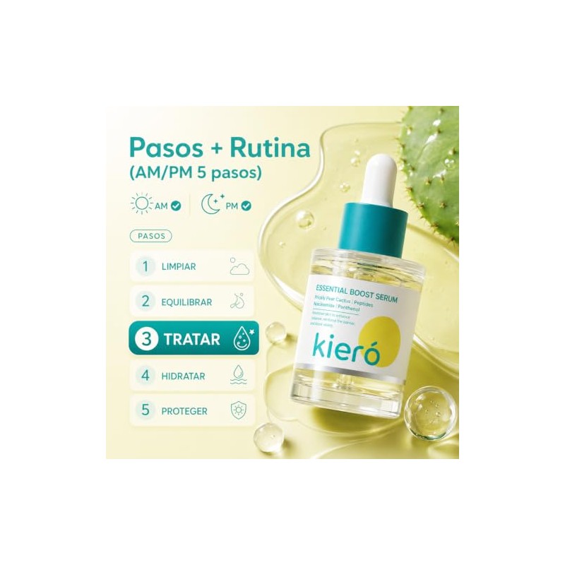 KIERO Serum Facial Niacinamida y Péptidos Essential Boost 30 ml